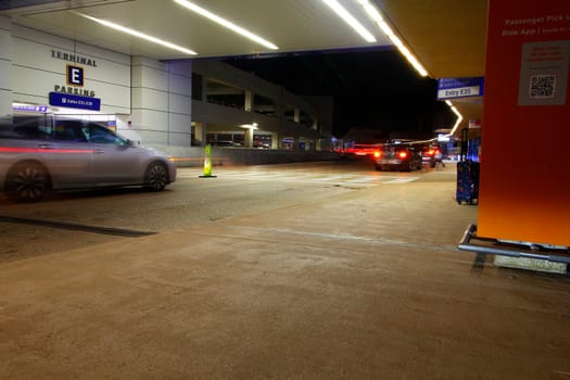 View of Arrivals and Departure Lane, Dallas-Fort Worth International Airport, Texas