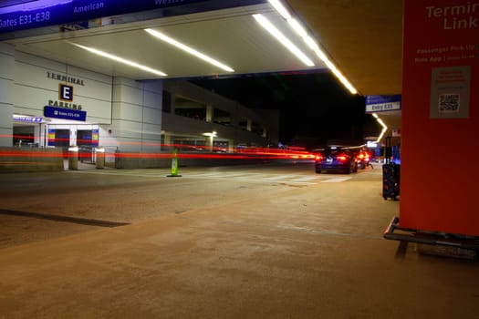 View of Arrivals and Departure Lane, Dallas-Fort Worth International Airport, Texas