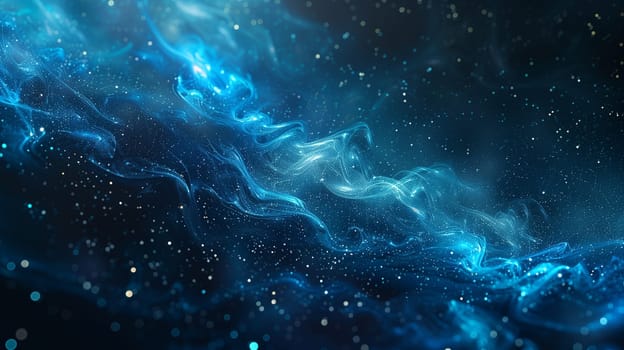 Beautiful 3d background with colorful waves and particles. High quality illustration