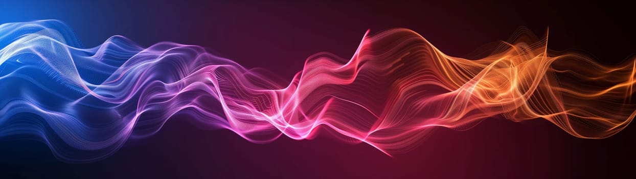 Beautiful 3d background with colorful waves and particles. High quality illustration