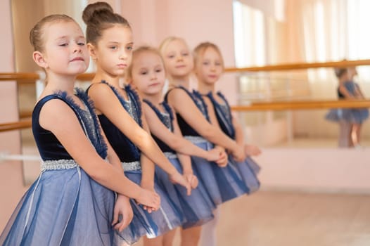 Little ballerinas perform at a dance school