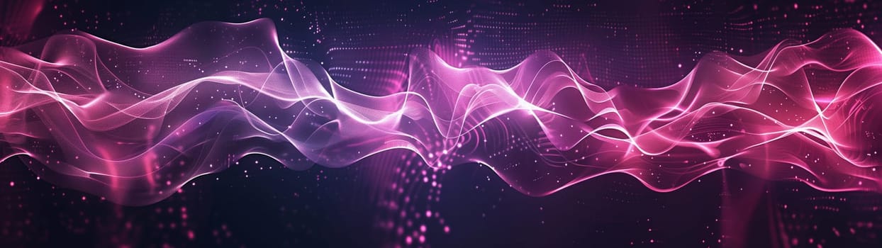 Beautiful 3d background with colorful waves and particles. High quality illustration