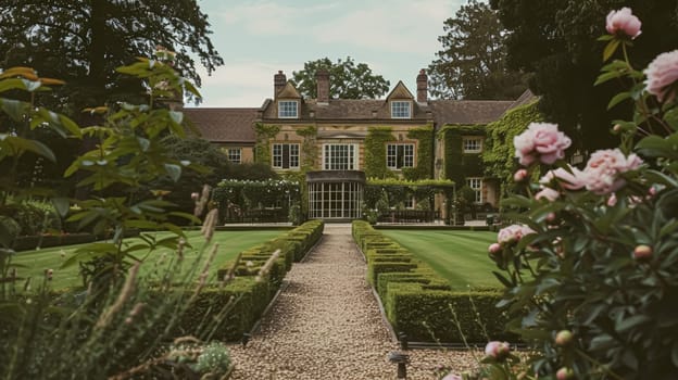 Wedding decoration with peonies, floral decor and event celebration, peony flowers and wedding ceremony in the garden, English country style