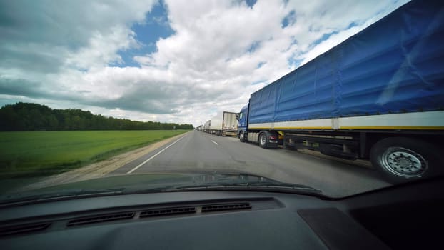 A jam of vans on the roads of Europe.