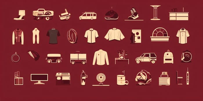 New icons collection: Collection of simple icons related to travel. Contains such icons as t-shirt, luggage, airplane, train, car, bus and more.