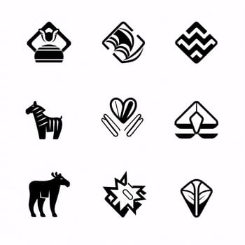 New icons collection: Zebra, zebra, giraffe, rhinoceros, elephant, giraffe, rhinoceros, african animals icons