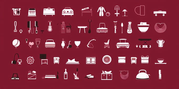 New icons collection: Collection simple icons of furniture. Modern color signs for websites, mobile apps and concepts