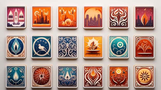 New icons collection: A set of tarot cards in the style of ancient Egypt.