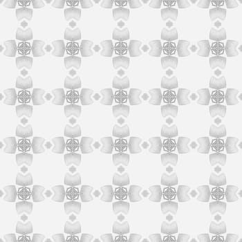 Textile ready divine print, swimwear fabric, wallpaper, wrapping. Black and white alluring boho chic summer design. Hand drawn green mosaic seamless border. Mosaic seamless pattern.