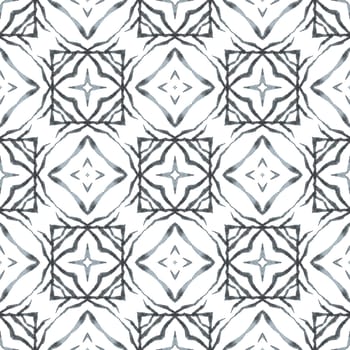 Textile ready marvelous print, swimwear fabric, wallpaper, wrapping. Black and white cute boho chic summer design. Mosaic seamless pattern. Hand drawn green mosaic seamless border.