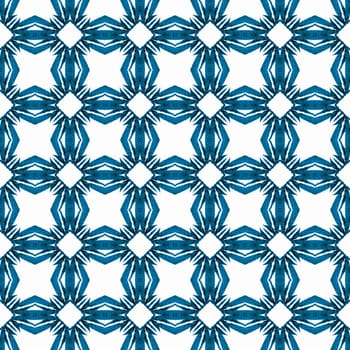 Oriental arabesque hand drawn border. Blue authentic boho chic summer design. Textile ready exotic print, swimwear fabric, wallpaper, wrapping. Arabesque hand drawn design.