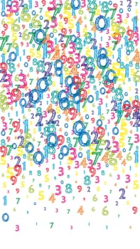 Falling letters of English language. Colorful childish flying characters of Latin alphabet. Foreign languages study concept. Back to school banner .
