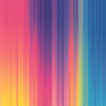 A vibrant striped background featuring a rainbow of colors including Colorfulness, Purple, Textile, Pink, Violet, Art, Magenta, Tints and shades, Font, and Symmetry