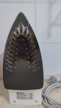 iron, metal sole burnt, object. High quality FullHD footage