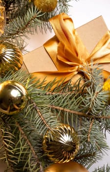 new Year's gift with toys for the Christmas tree.