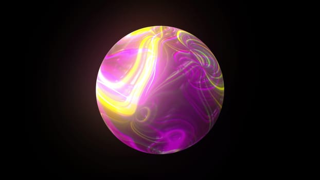 Sphere with molten core. Computer generated 3d render