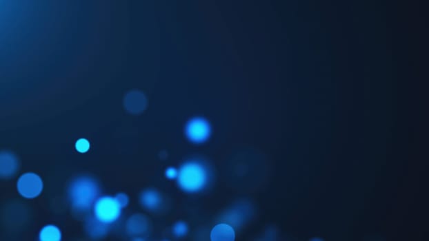 Blue bokeh particles. Computer generated 3d render