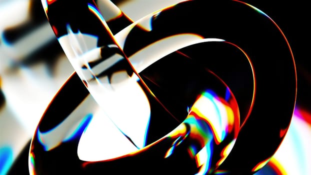 Glossy dispersion element. Computer generated 3d render