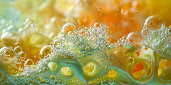 Soap foam or the swirling eddies of ink droplets in a water