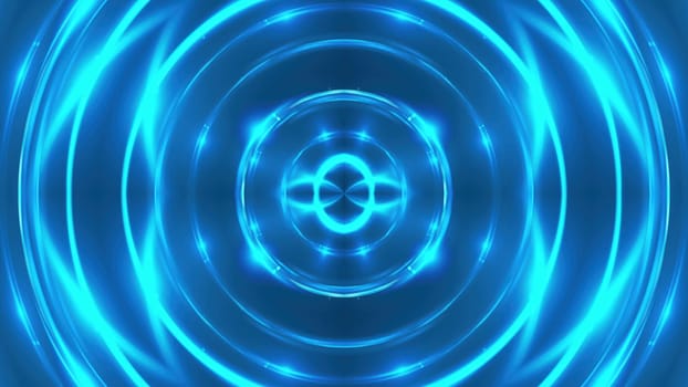 Blue fractal lights. Computer generated 3d render