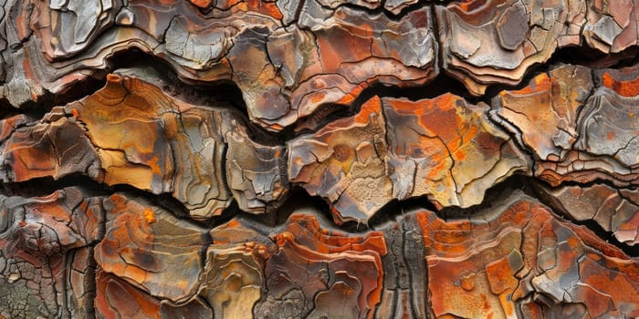 Detail to tree bark as pattern, texture or background, natural artistry of a bark formation