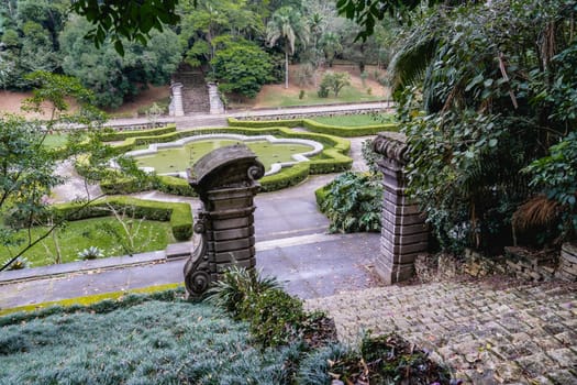 Old staircase at Yardim Botanic Garden at São Paulo, Brazil. May 13 2024.