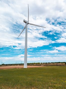 Windmills for electric power production, Zaragoza province, Aragon, Spain