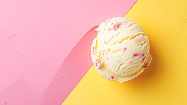 Ice cream colourful summer treat, sweet dessert in summertime, holiday food idea