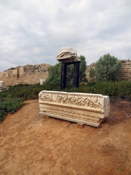 Caesarea national park on the Mediterranean coastline, Israel. High quality photo