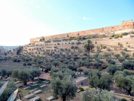 Panoramic view of the old city of Jerusalem. High quality photo
