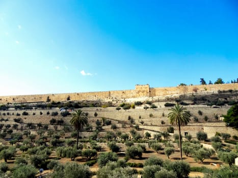 Panoramic view of the old city of Jerusalem, Israel - Oktober 11, 2023
