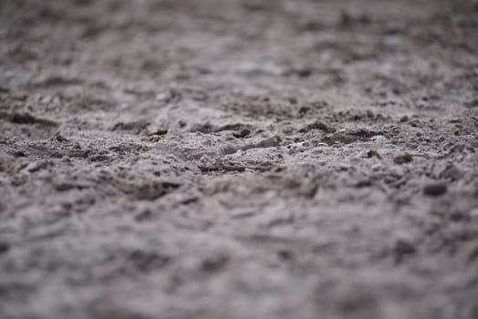 Sandy ground with various of sharpness as a close up