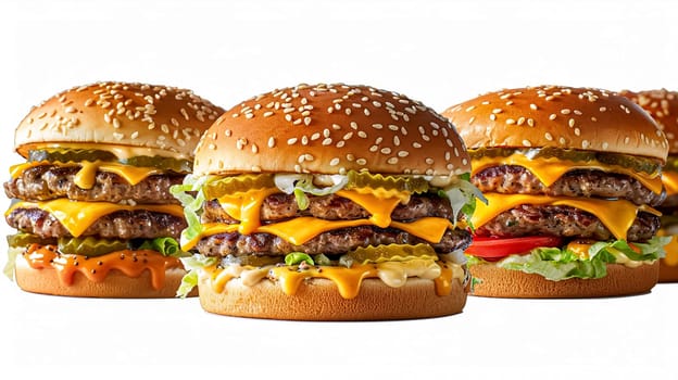 Perfect burgers, fast food chain commercial concept