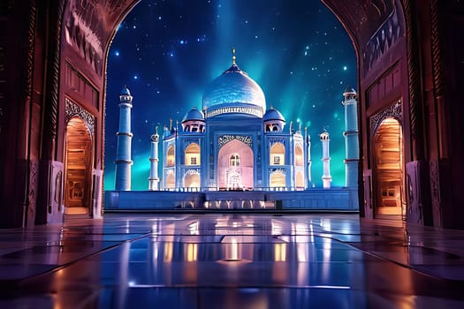 Mesmerizing shot of the famous historic Taj Mahal in Agra, India. High quality photo
