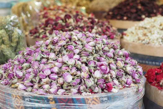 Flower tea from the petals of the tea rose and the French rose.