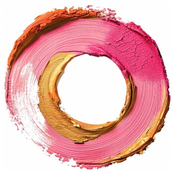 Beauty product and cosmetics texture as circle shape design, makeup blush eyeshadow powder as abstract luxury cosmetic background art