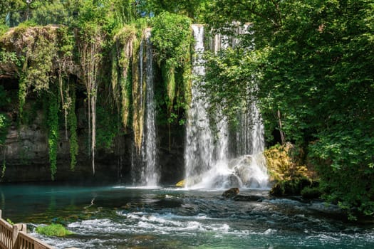 Long exposure image of Duden Waterfall located in Antalya Turkey