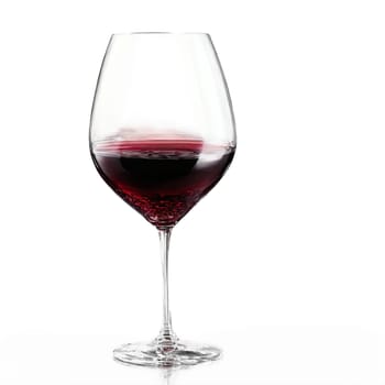 Close-up wine glass, isolated on transparent background