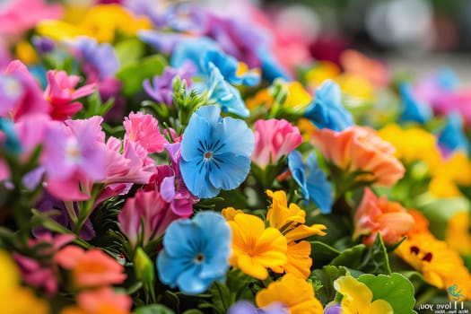 Mother's Day: Beautiful colorful flowers in the garden. Selective focus. nature.