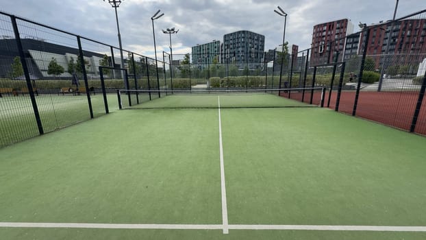 tennis padel court grass turf. High quality photo