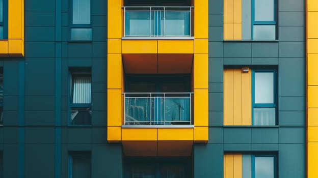 Outside view of modern building exterior, Abstract of modern building exterior, Modern minimalist architecture.