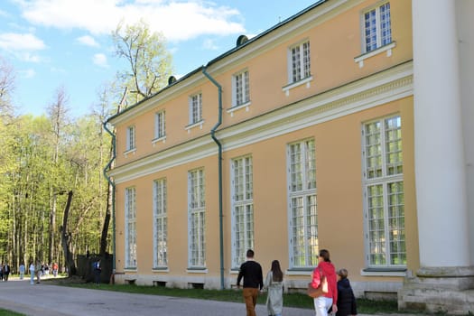 Krasnogorsk, Russia - 1 May. 2024. The Grand Palace in the Arkhangelskoye Estate Museum. Historical building