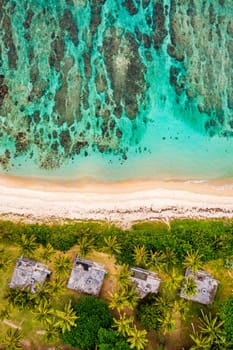 Palmar beach on the east coast, Indian Ocean, Mauritius Island. Palmar beach with turquoise sea and beautiful white sandy beach, Mauritius Island.