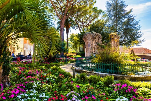 View of Ravello village on the Amalfi Coast in Italy. Fantastic view of the Amalfi coast. Ravello, Italy. 