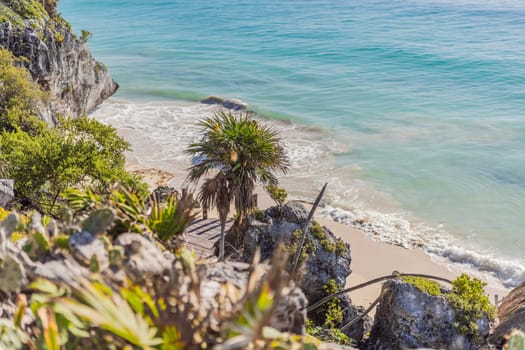 Beautiful archaeological site of the Mayan culture in Tulum, Mexico.