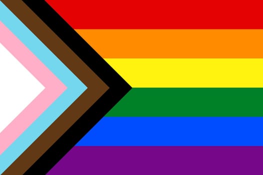 A Progress Pride Rainbow Flag background