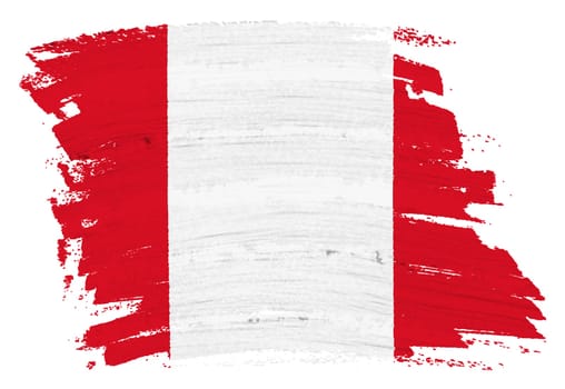 A Peru flag background paint splash brushstroke 3d illustration with clipping path