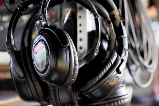 Image of Headphones for Sound Recorder, professional film crew production equipment