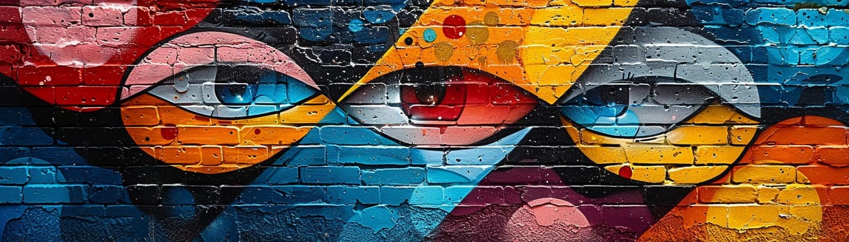 Close-up of colorful graffiti tags, capturing urban expression and street art themes.