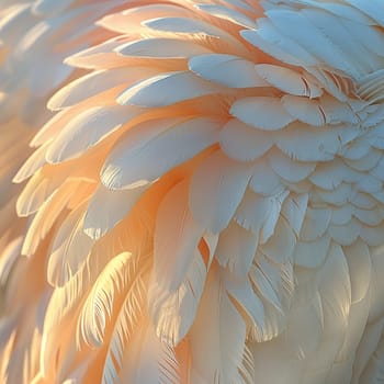 Close-up of feathers in soft light, great for texture and delicate design projects.